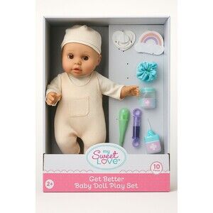 My Sweet Love Get Better Baby Doll Play Set 10-Piece | Baby Care Accessories | N